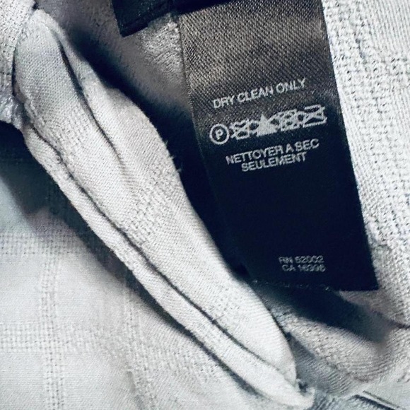 Men Small Claiborne Long Sleeve polo Silk Linen Blend Powder Blue - Picture 4 of 6